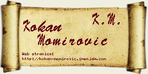 Kokan Momirović vizit kartica